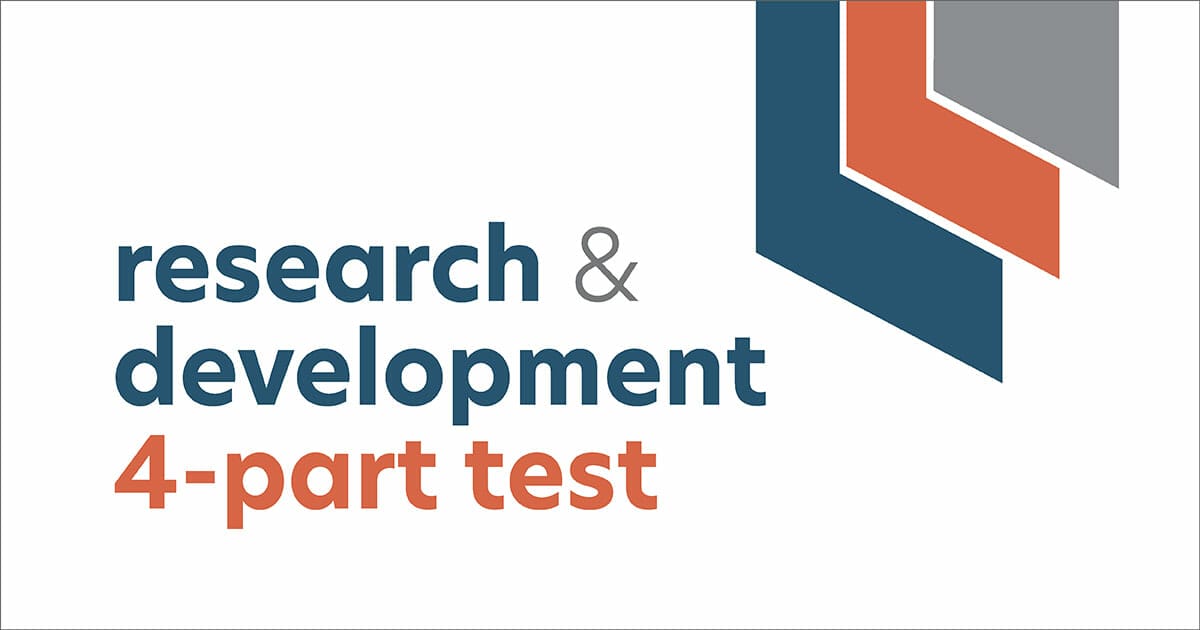 research credit 4 part test